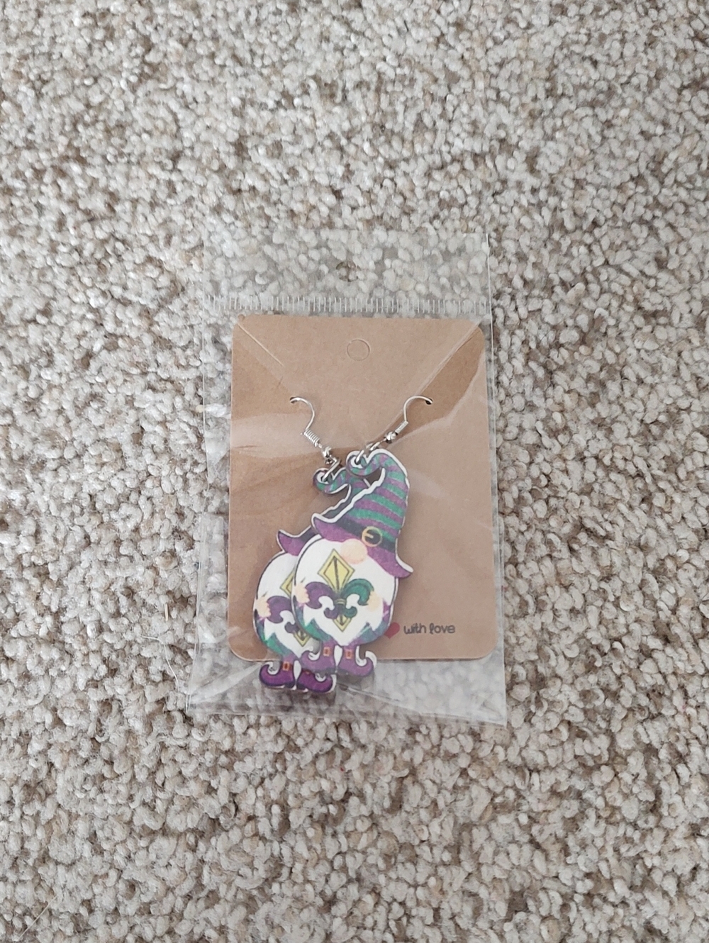 5 For $20 Mardi Gras Multicolor Dangle Earrings